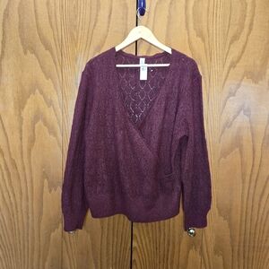 NWT Old Navy Burgundy V-Neck Sweater
